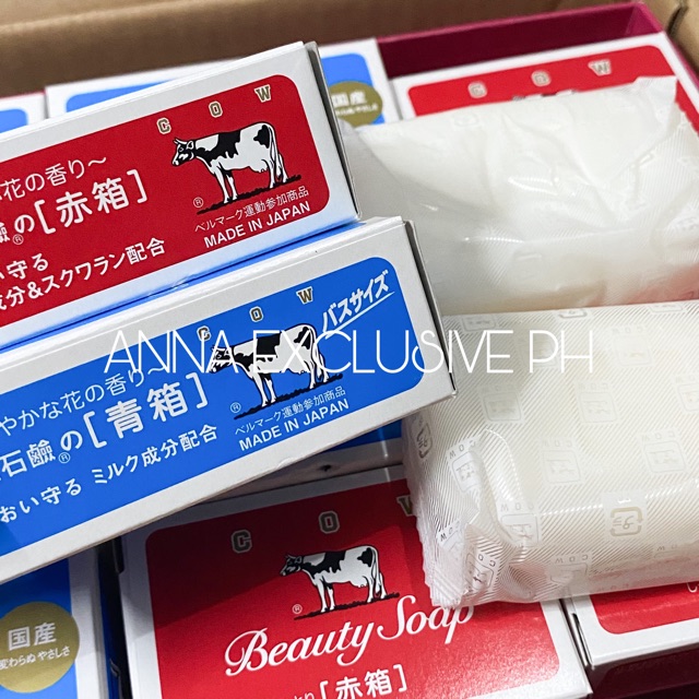 Authentic Cow Soap Blue Or Red Beauty Soap Made In Japan Shopee Philippines