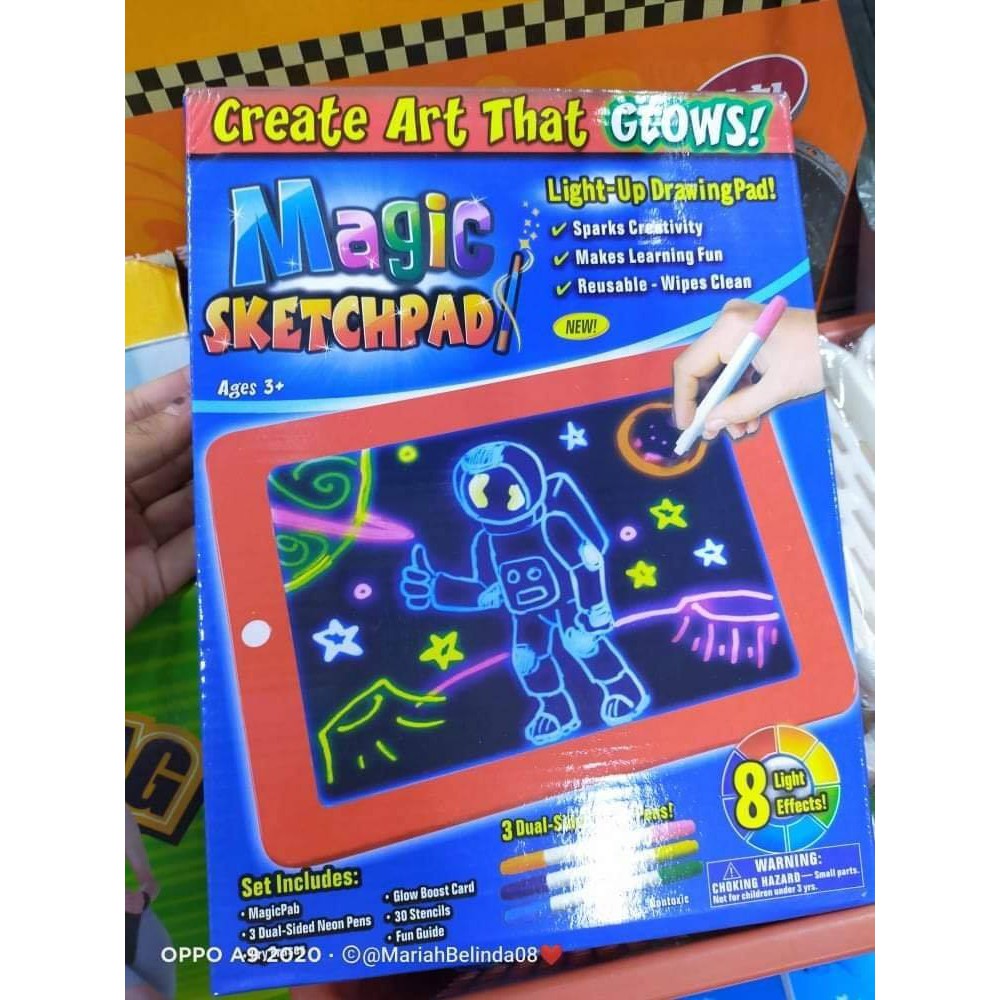Magic Sketch pad / gift for kids /a light up drawing pad Shopee