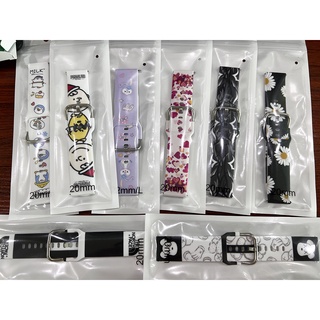 Tide Brand Camouflage Printed Strap Silicone Anime Pattern band For Samsung Galaxy Watch 4 Classic 42/46mm 40/44mm #7