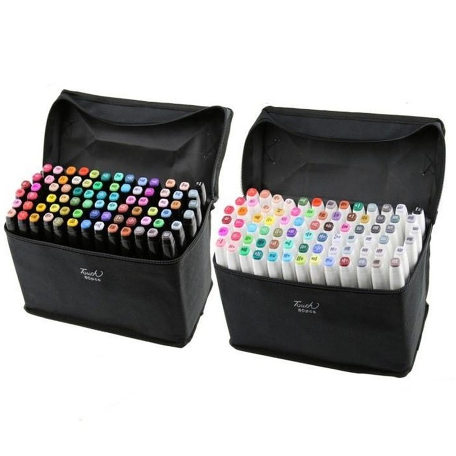 Touchcool 80 Colors Graphic Twin Tip Marker Pen Set Shopee Philippines