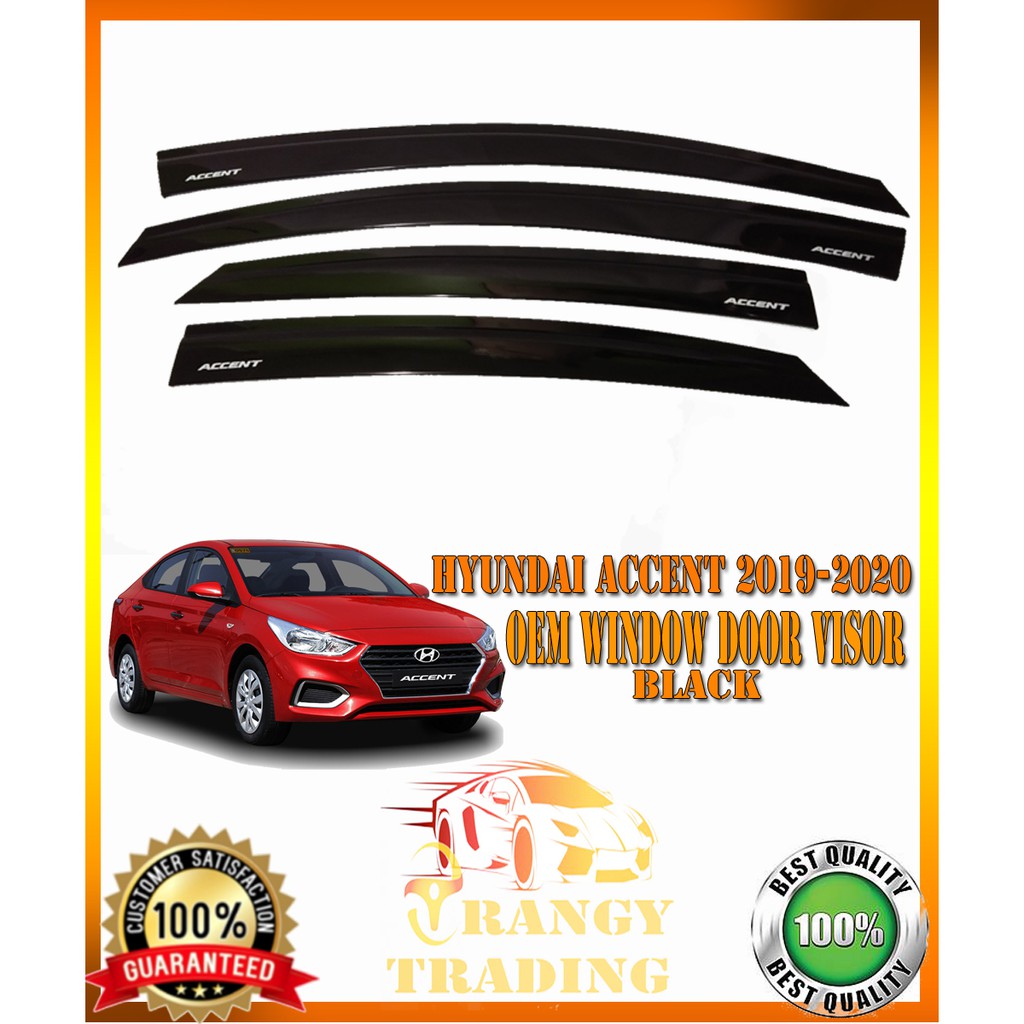 Hyundai Accent Sedan 2019-2021 OEM Window door visor black (Car ...