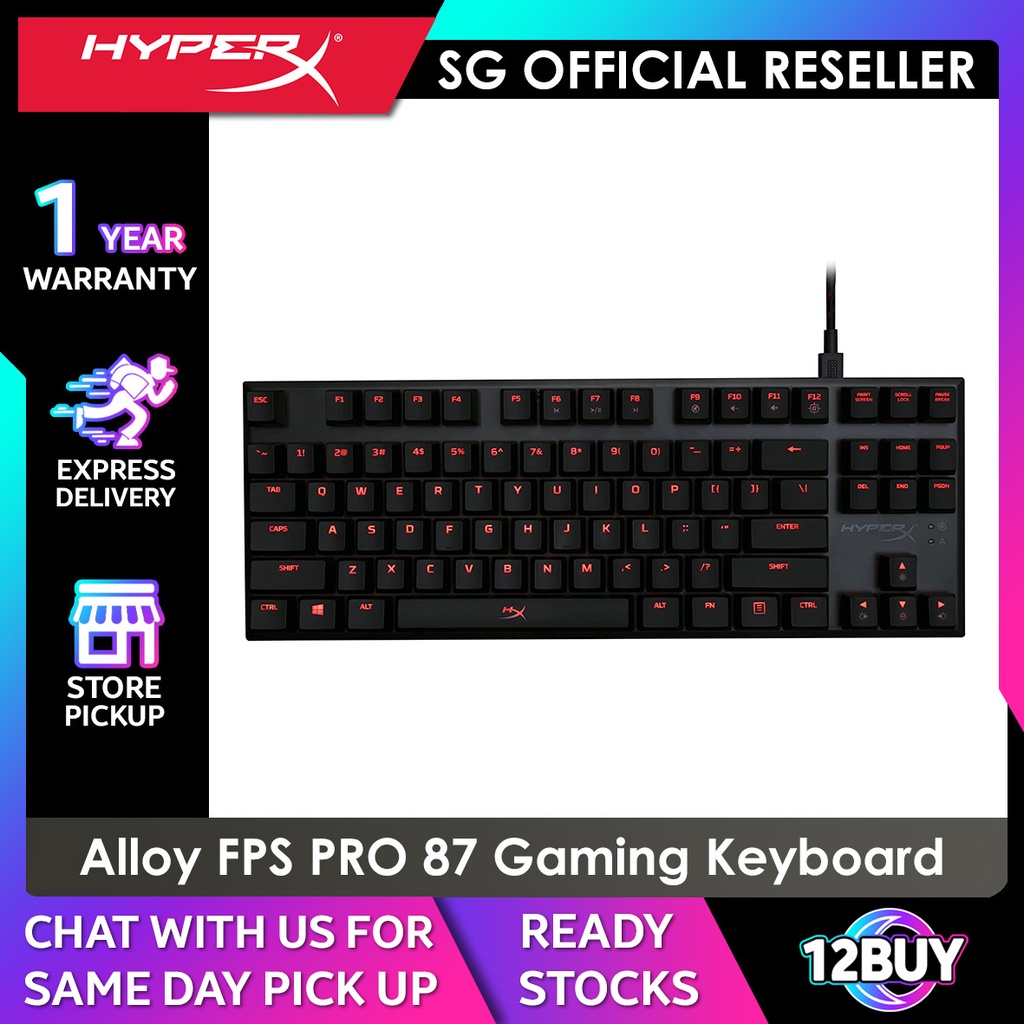 HyperX Alloy FPS Pro Mechanical Wired Gaming Keyboard 12BUY.IOT 1 Year