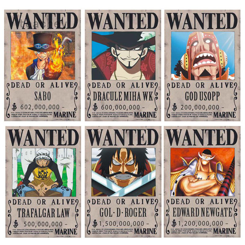 Teachey 24pcs One Piece Wanted Posters New Edition Luffy Posters Home Decoration Wall Decor Shopee Philippines