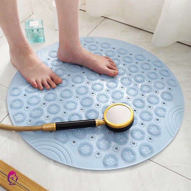 round shower mat