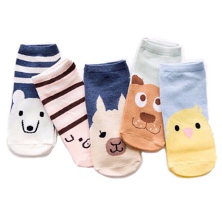 Korean Iconic Socks Small Animals Low Cut (5 Pairs 100pesos)