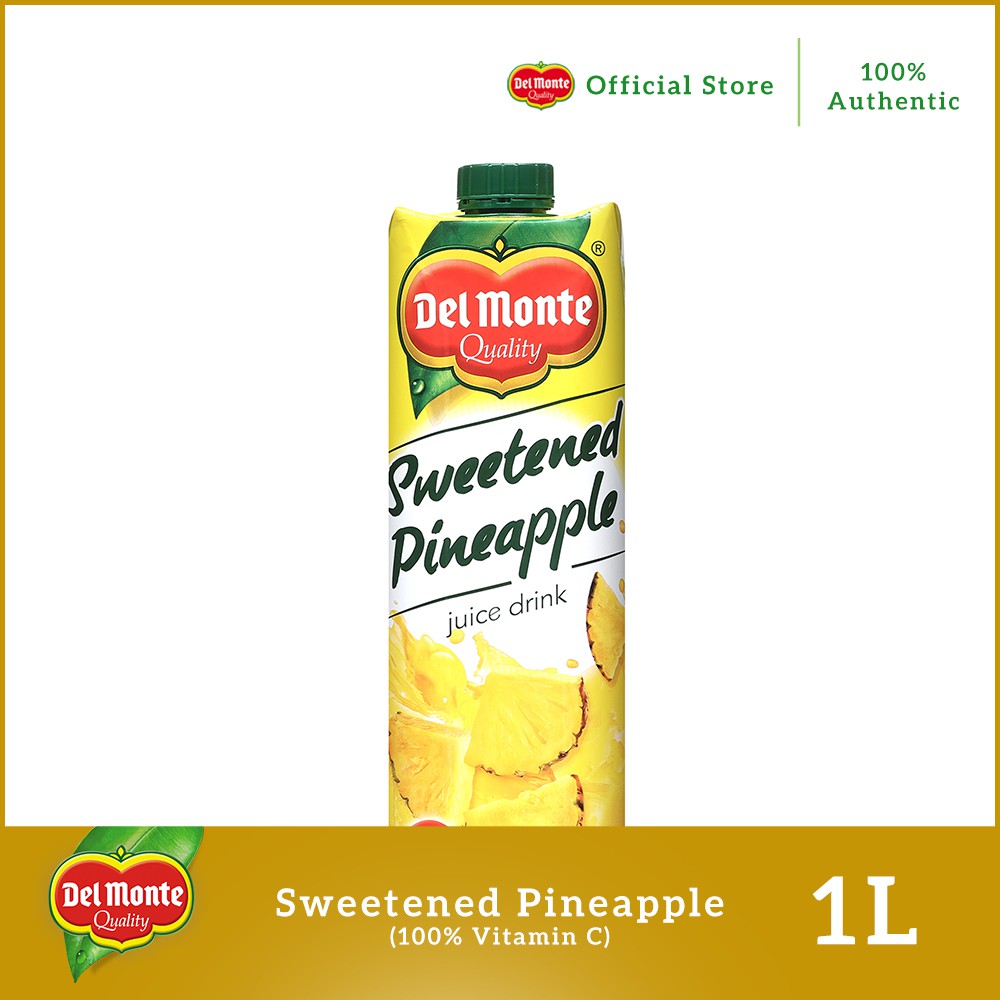 Del Monte Sweetened Pineapple Juice Drink Tetra 1L Shopee Philippines