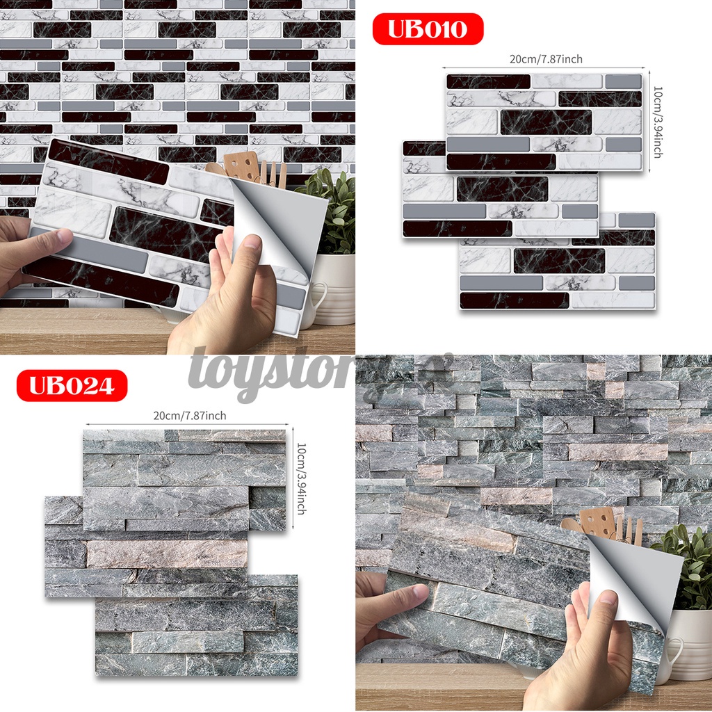 Waterproof Kitchen Tile Stickers Bathroom Mosaic Sticker Self-adhesive Wall Stickers Wall Paper DIY Home Decor(54/27/9PCS)