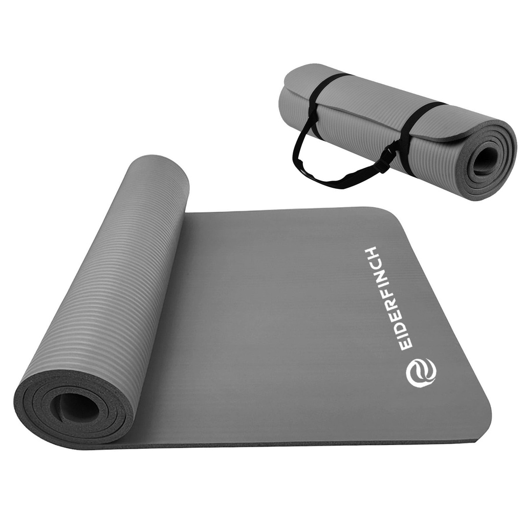 10mm Extra Thick Yoga Mat Exercise Mat With Carrying Strap Shopee 