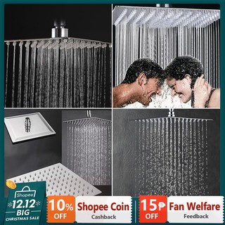 Jiamy New Large Square Abs Chrome Water Rains Shower Head