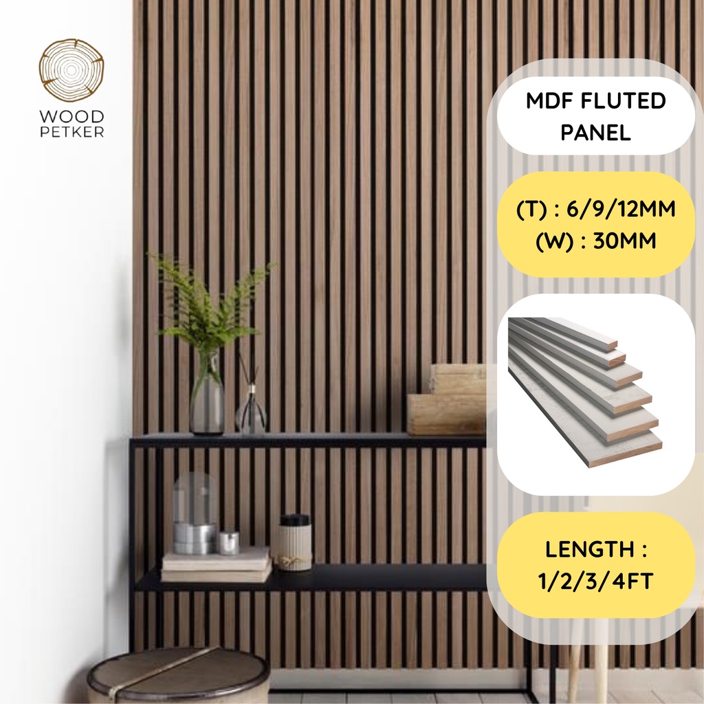 Malaysia] slat wall panel fluted wall mdf shiplap kayu