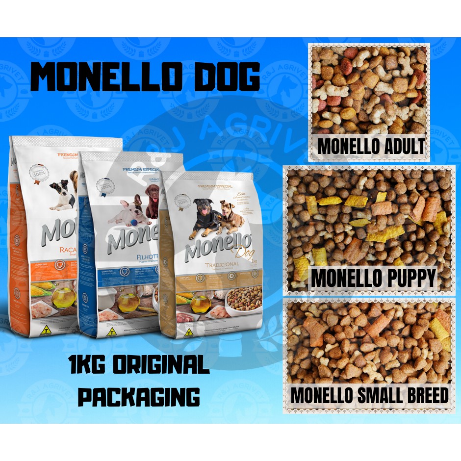 MONELLO DOG FOOD Small breed, Puppy and Adult 1KG Shopee Philippines