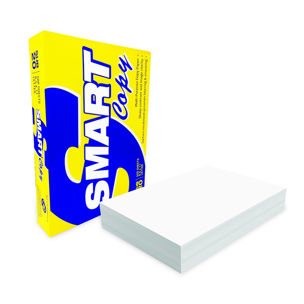 Smart Copy Bond Paper Sub 20 500 sheets (Short, Long, A4 sizes