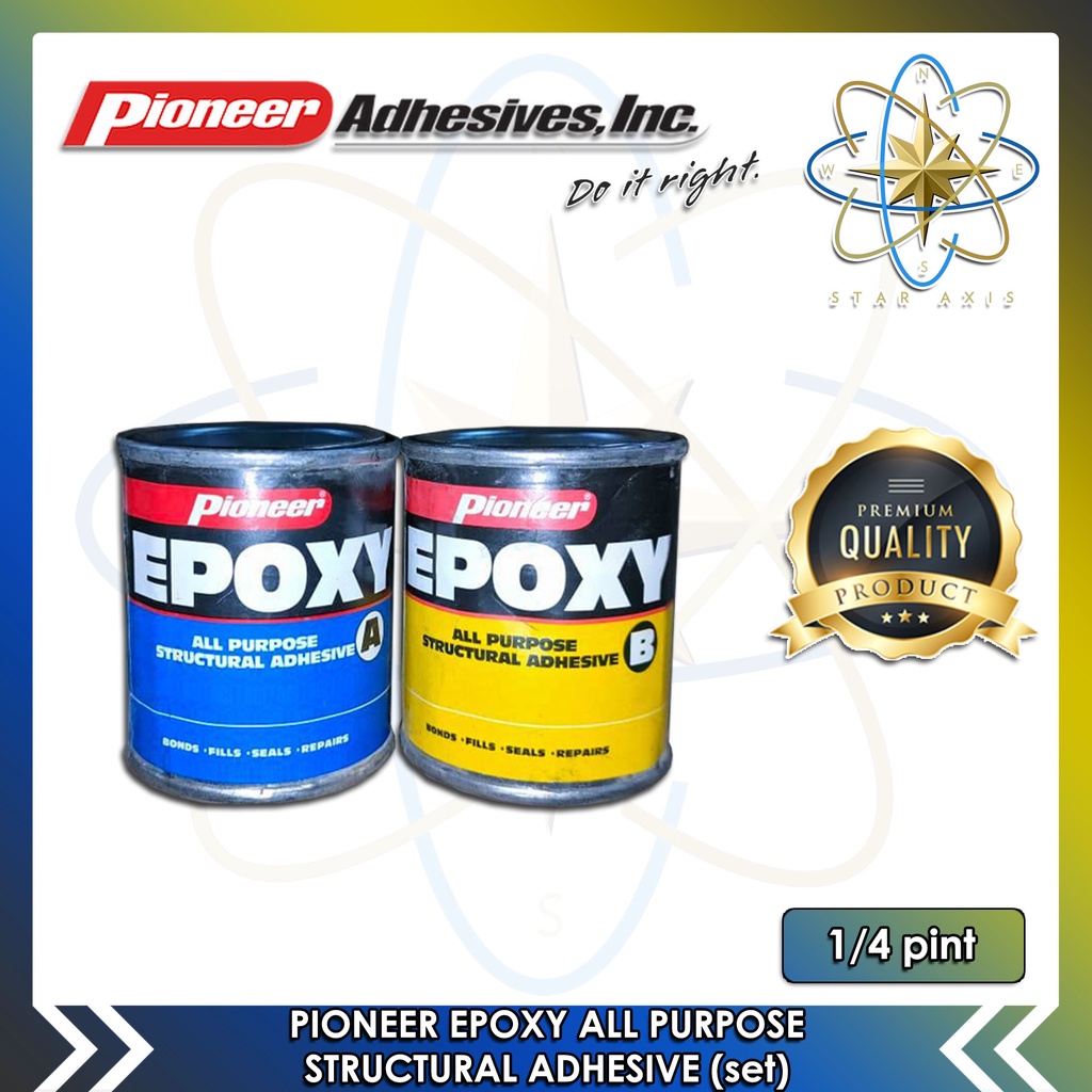 Pioneer Epoxy All Purpose Structural Adhesive ( 1/4 Pint Set Can ...