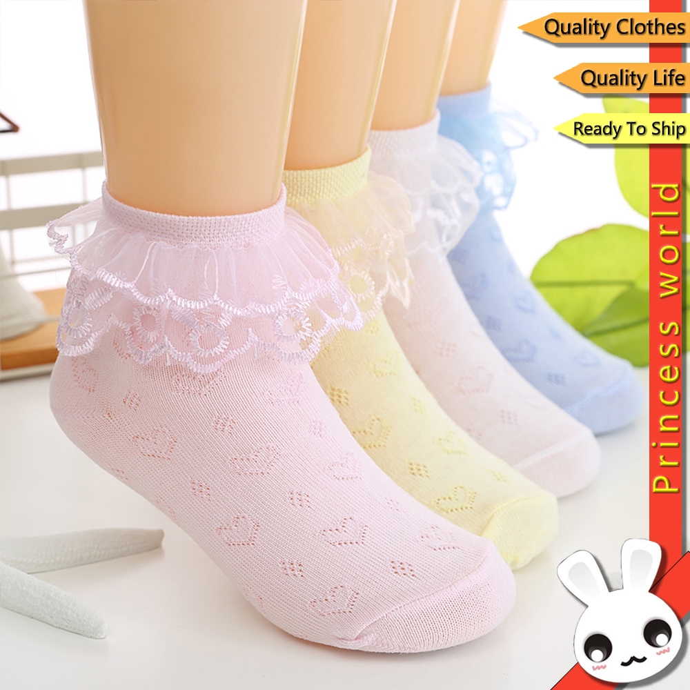 baby dress socks with lace