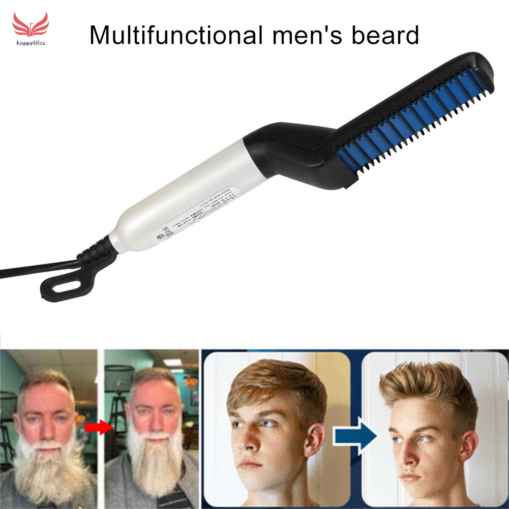 Men Quick Beard Straightener Styler Comb Multifunctional Hair