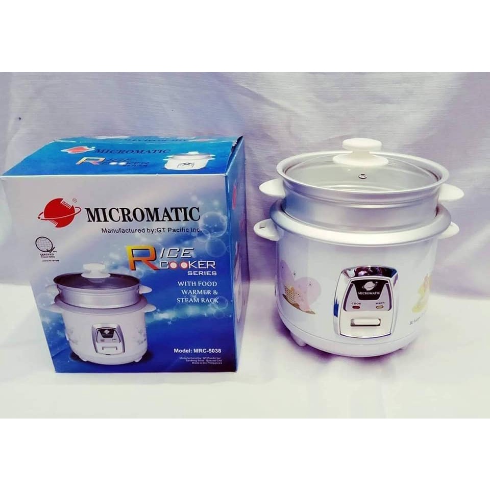 Micromatic MRC-5038 Rice Cooker 1L Good for 5 Persons White | Shopee ...
