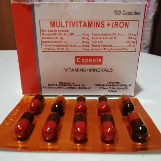 Watsons Multivitamins + Iron 10 capsules Shopee Philippines