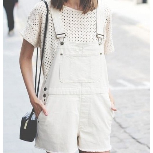 Striped Short Sleeve Lapel Romper