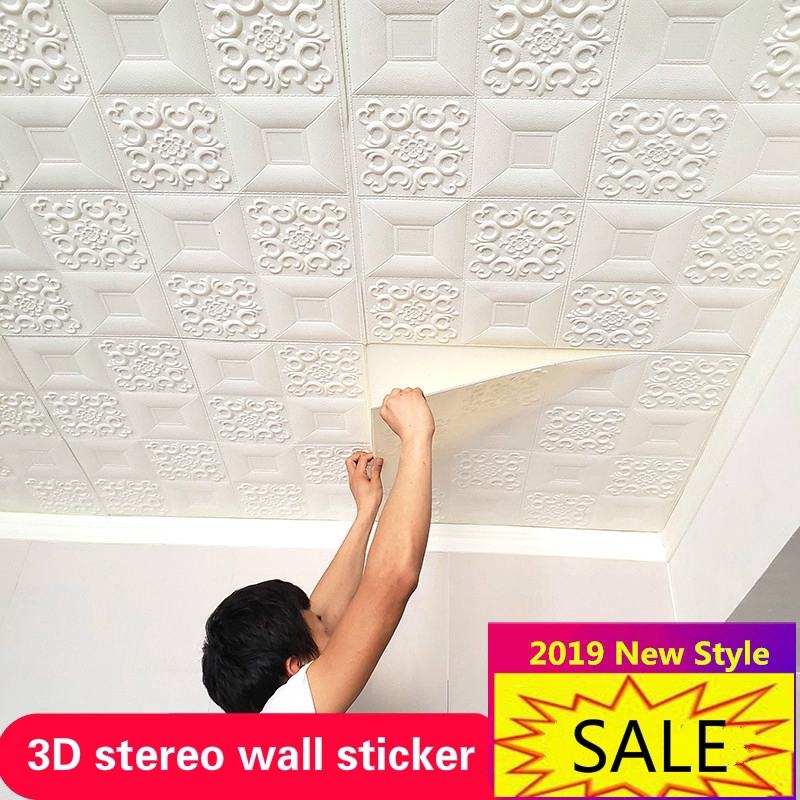 Roof Decoration Wallpaper 3d Stereo Wall Sticker Ceiling Bedroom Roof Wall Papers Self Adhesive