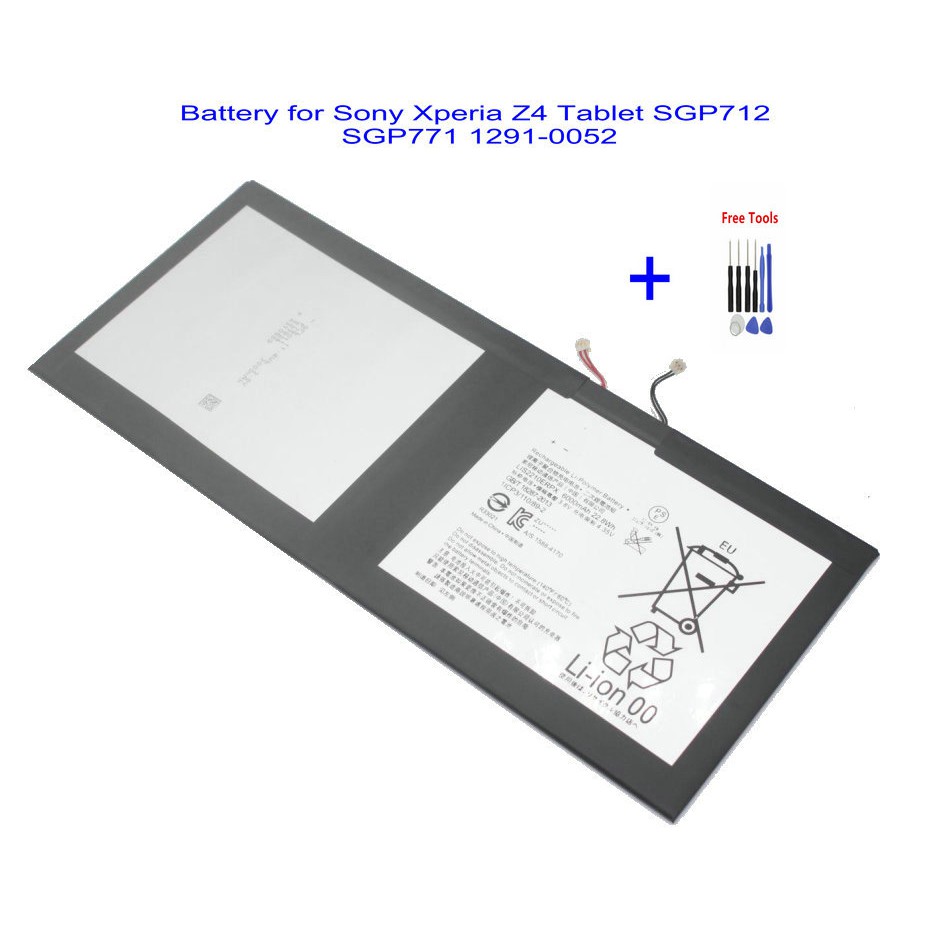 1x 6000mah Lis2210erpx Lis2210erpc Replacement Battery For Sony Xperia Z4 Tablet Sgp712 Sgp771 1291 Shopee Philippines