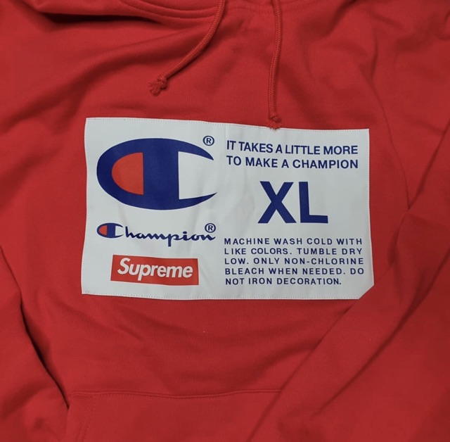 supreme champion hoodie xl