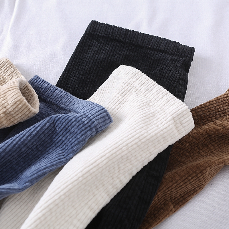 white corduroy wide leg pants