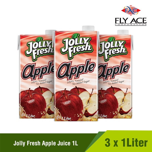 Jolly Fresh Apple Juice 1L x 3 Shopee Philippines