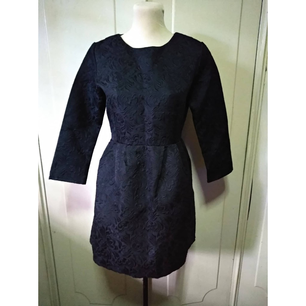 black formal mini dress