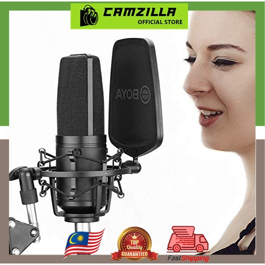 BOYA BYM1000 Professional Large Diaphragm Condenser Microphone Podcast