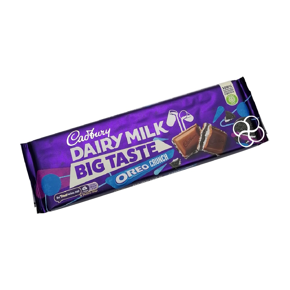 Cadbury Big Taste Oreo Crunch 300g Dairy Milk 100 Naturally