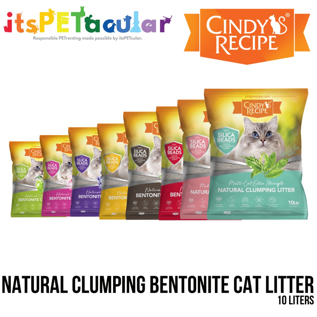 Cindy's Recipe Natural Clumping Bentonite Cat Litter 10L