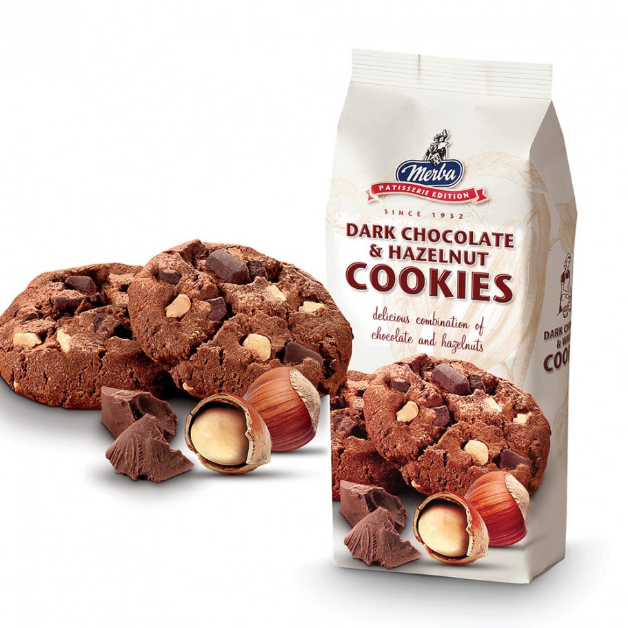 Merba Dark Chocolate & Hazelnut Cookies 200g Shopee Philippines