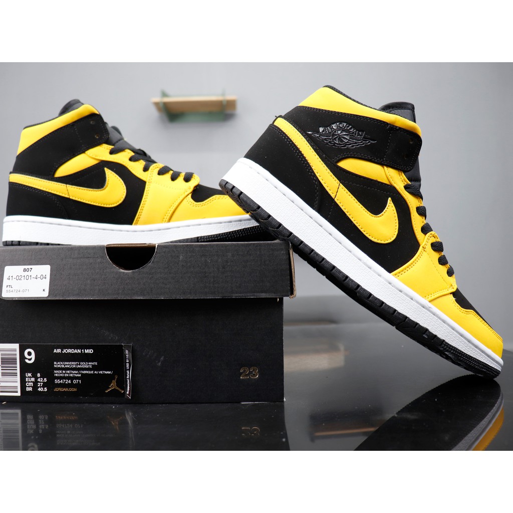 black and yellow air jordan 1 womens