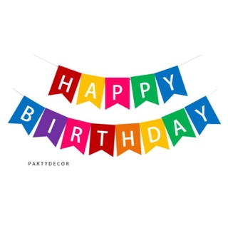 Colorful Plain Birthday Banner || SOLD PER FLAG | Shopee Philippines