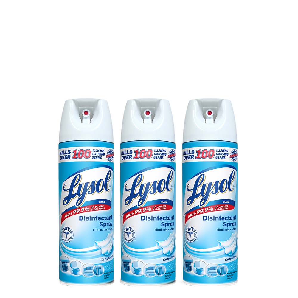 Lysol Disinfectant Spray Crisp Linen Scent 170g Set Of 3 Shopee Philippines 7525