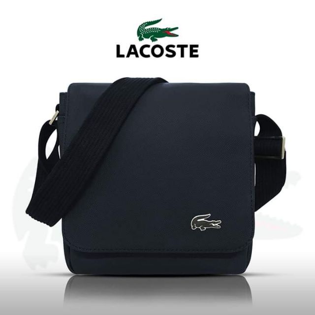 lacoste sling bag black