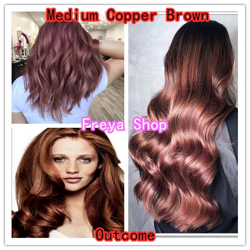  Medium Copper Brown Hair Color with Oxidant ( 4/43 Bob  Keratin Permanent Hair Color ) | Shopee Philippines