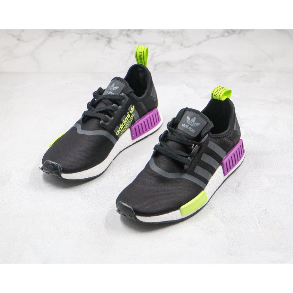 adidas nmd purple and green