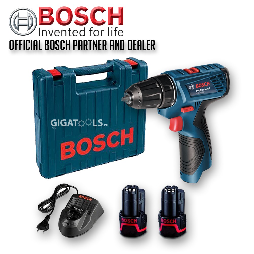 Bosch GSR 120Li Cordless Drill/Driver Professional Kit Set w/ FREE