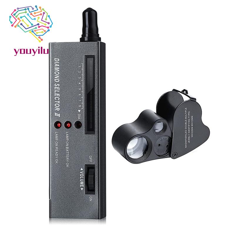 Diamond Tester Jewelry Diamond Detector Gem Diamond Tester Pen 30X 60X