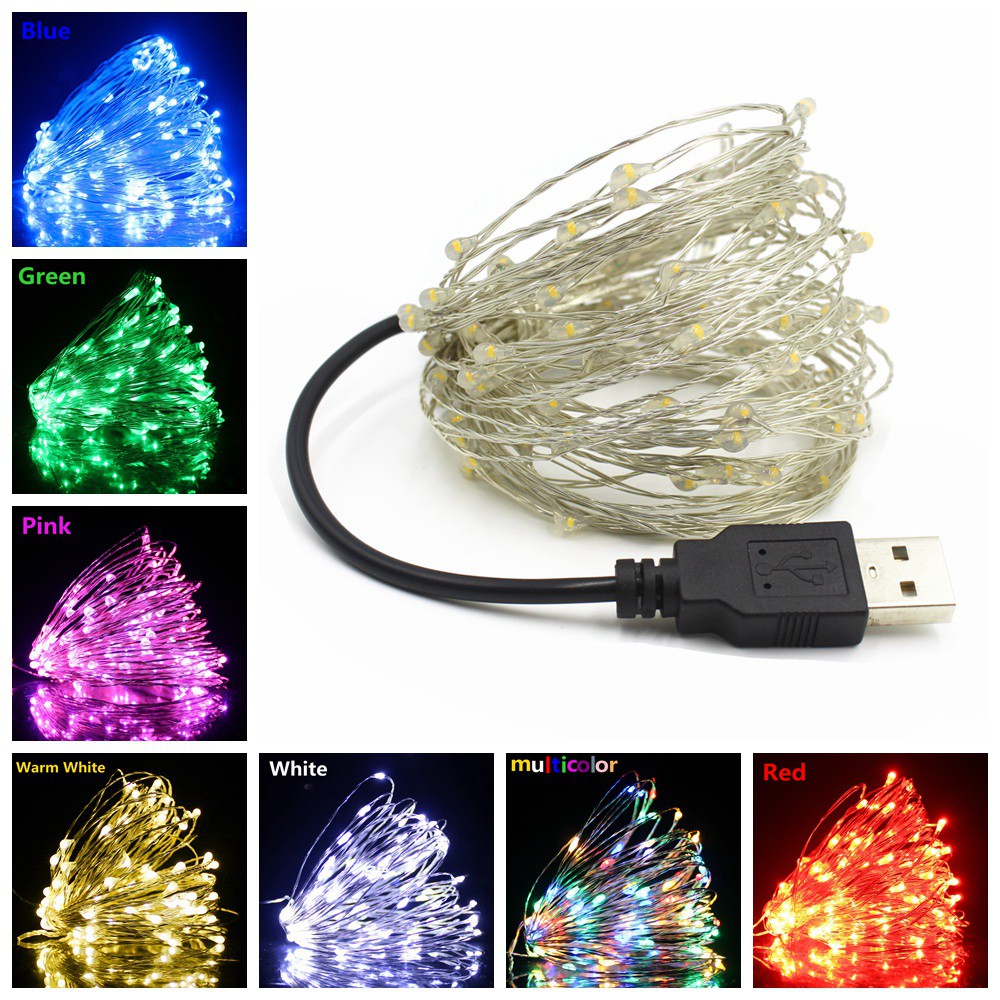 30/50/100 LED Battery Powered Copper Wire Christmas String Fairy Light W/ Remote 