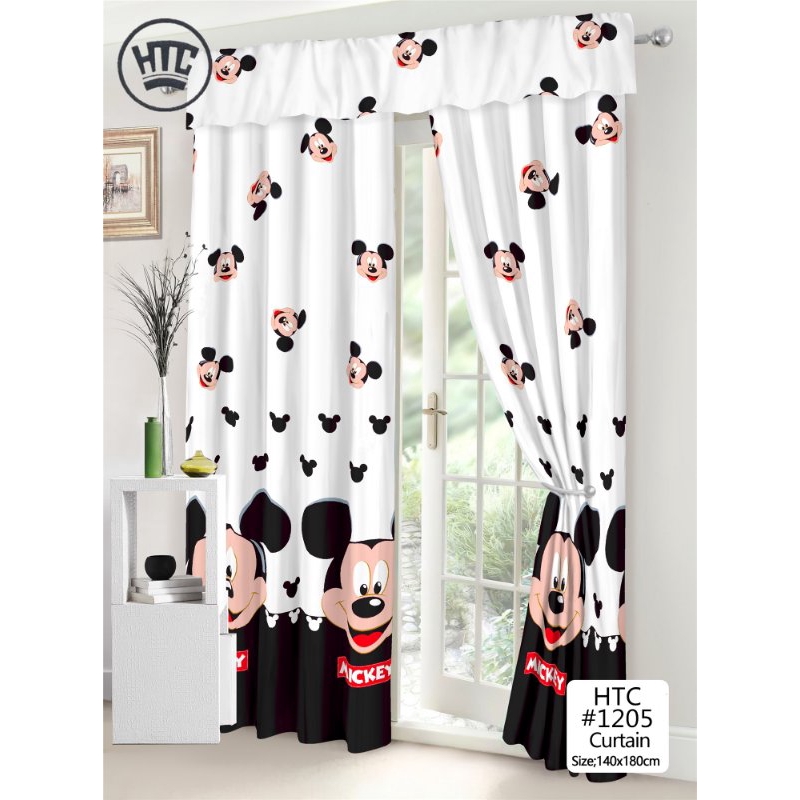 Promotion Cartoon Mickey Children S, Mickey And Minnie Mouse Bedroom Curtains