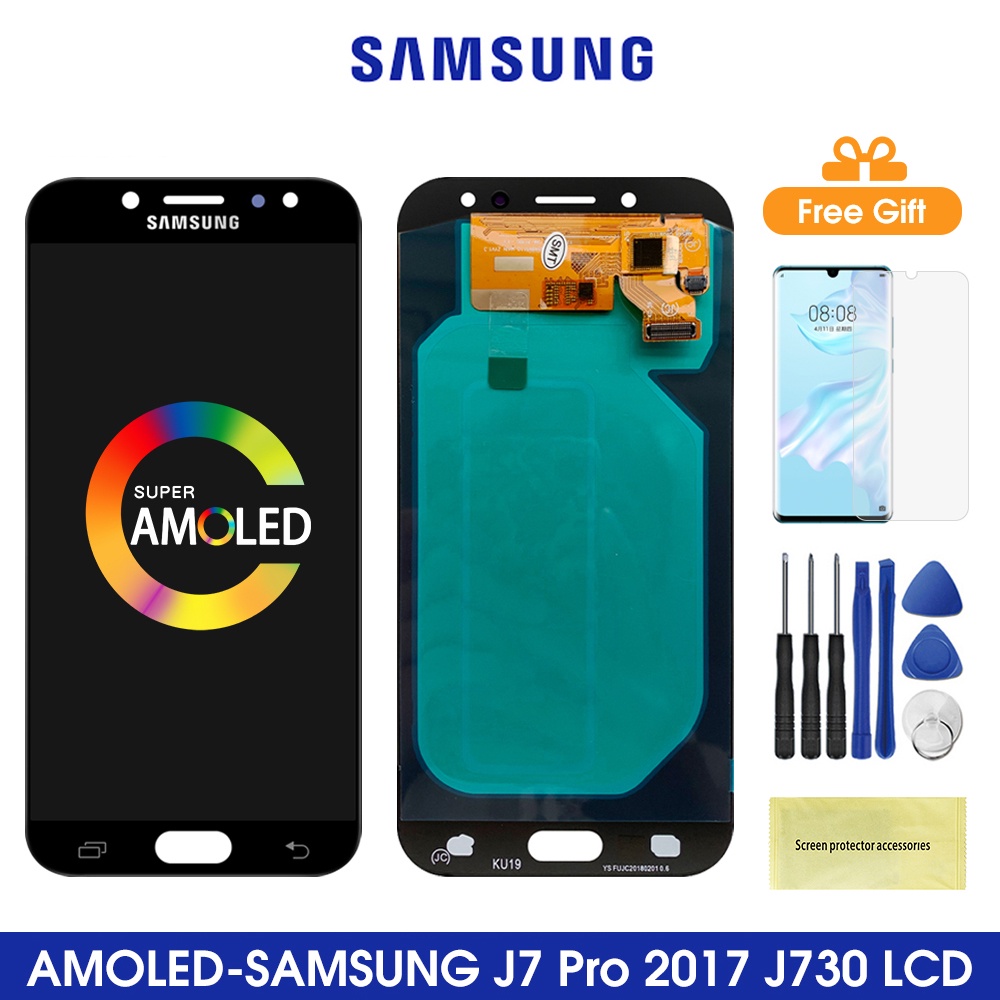 AMOLED For Samsung J7 Pro 2017 J730 LCD Display Touch Screen Digitizer