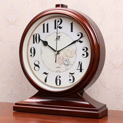 Pendulum clock quartz living room desktop clock retro home desktop ...