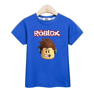 Kids Tops Boys Shirt Roblox T Shirt Full Cotton Boy Clothes Baby Child Tees Shopee Philippines - clothing id for roblox boy