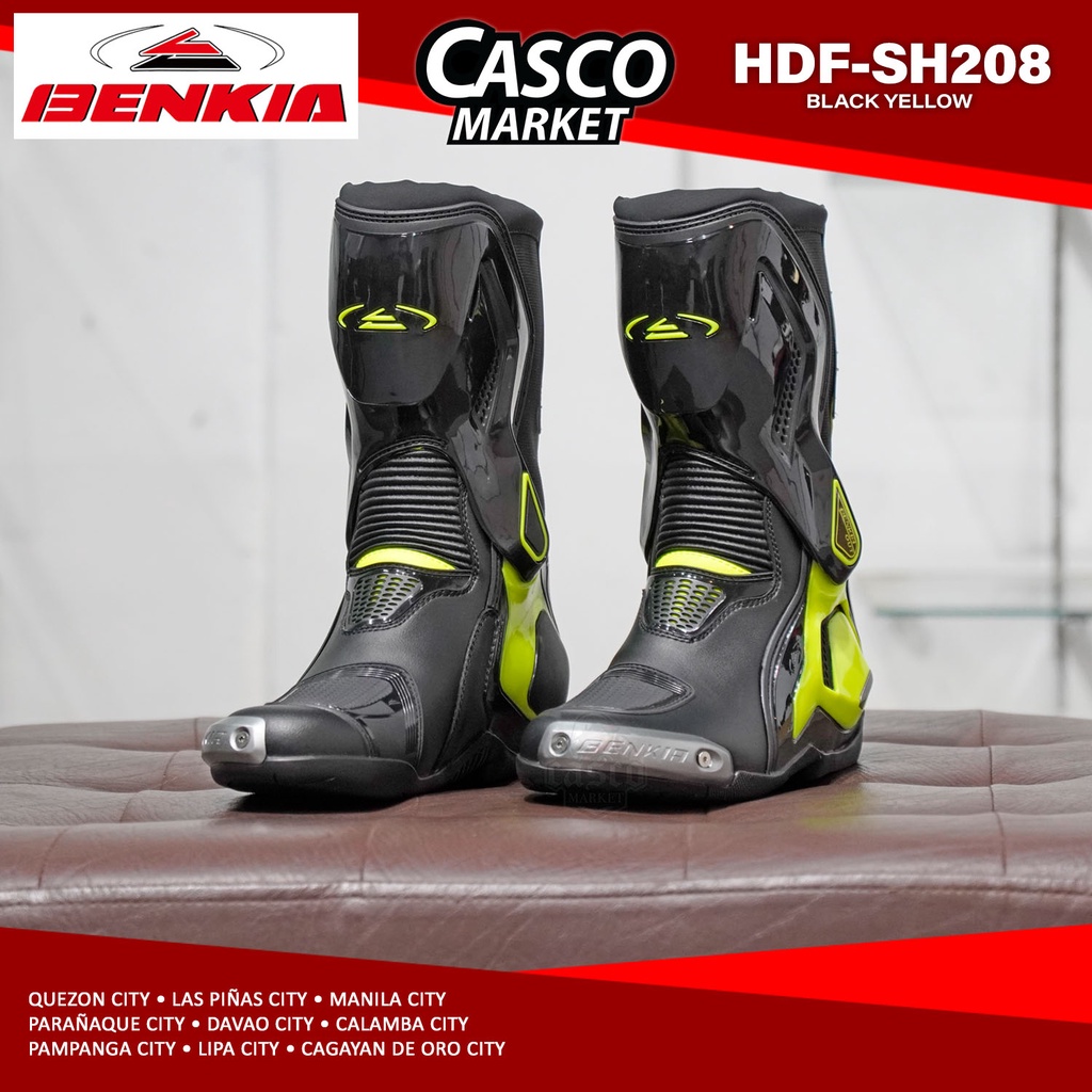 (hot)BENKIA HDFSH208 HIGH CUT MOTORCYCLE RIDING BOOTS FOR MEN'S