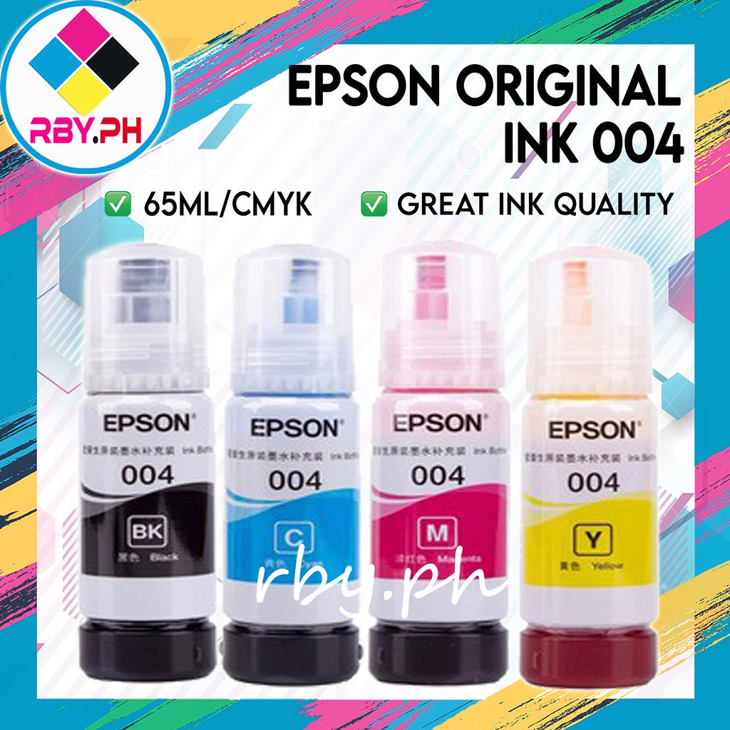 Epson Original Ink 004 Set Cmyk Shopee Philippines 5571