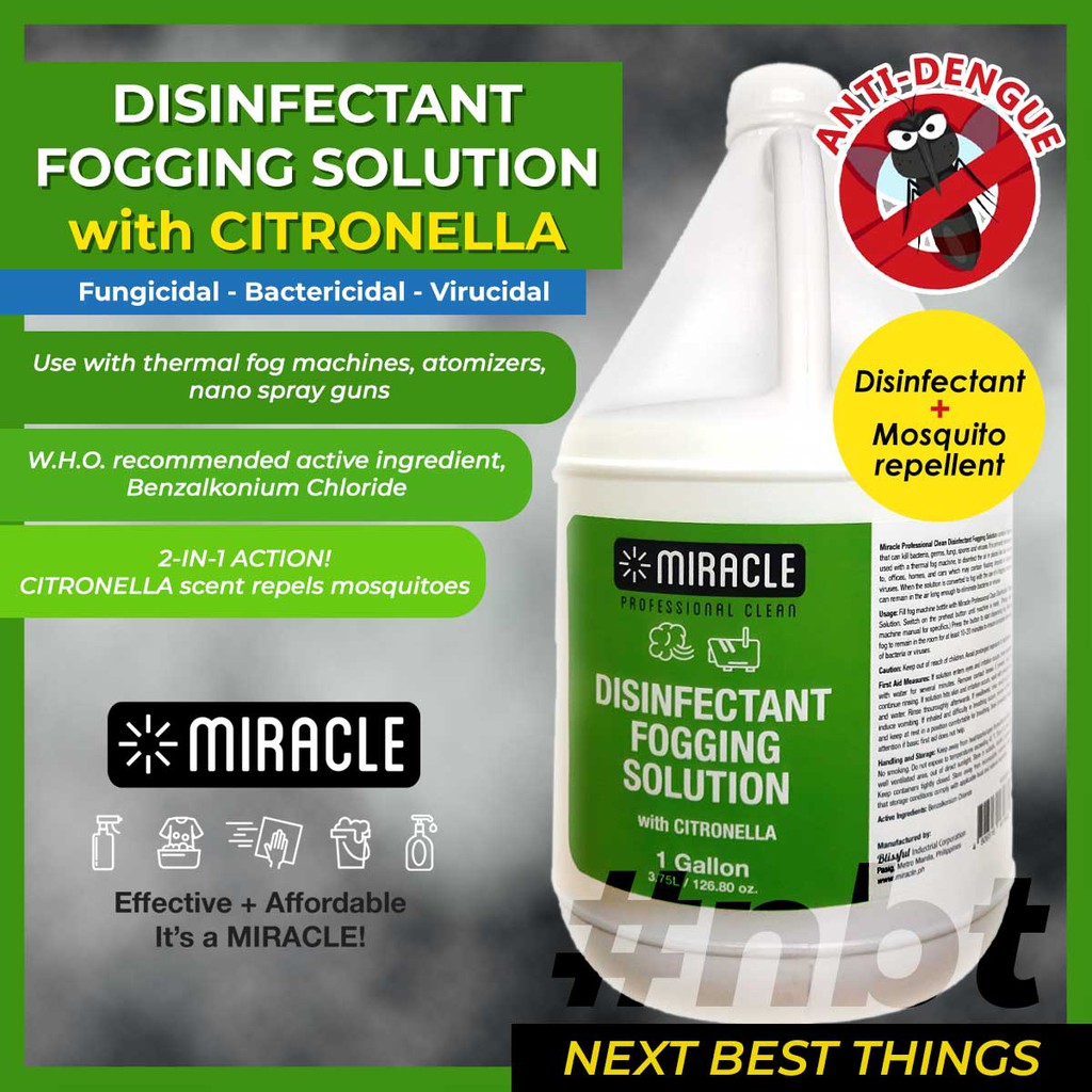 Miracle Disinfectant Fogging Solution / Fog Solution (Citronella) 1