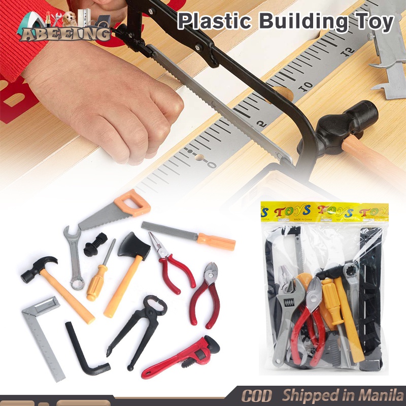 Kids Plastic Construction Tools Toys Plastic Building Tool Set DIY