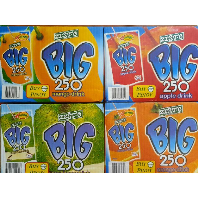 Zest O Big Mango Apple Orange Guyabano 250ml 10 Per Box Shopee Philippines